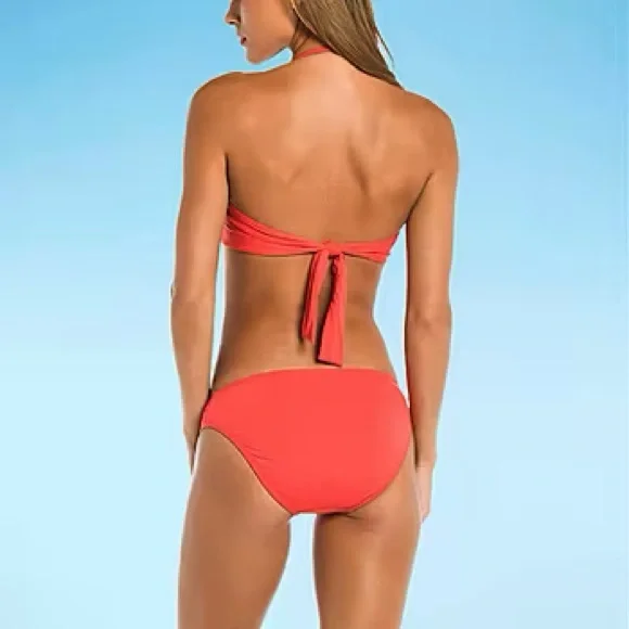 Orange Red Sweetheart Bikini Top - Picture 2 of 2